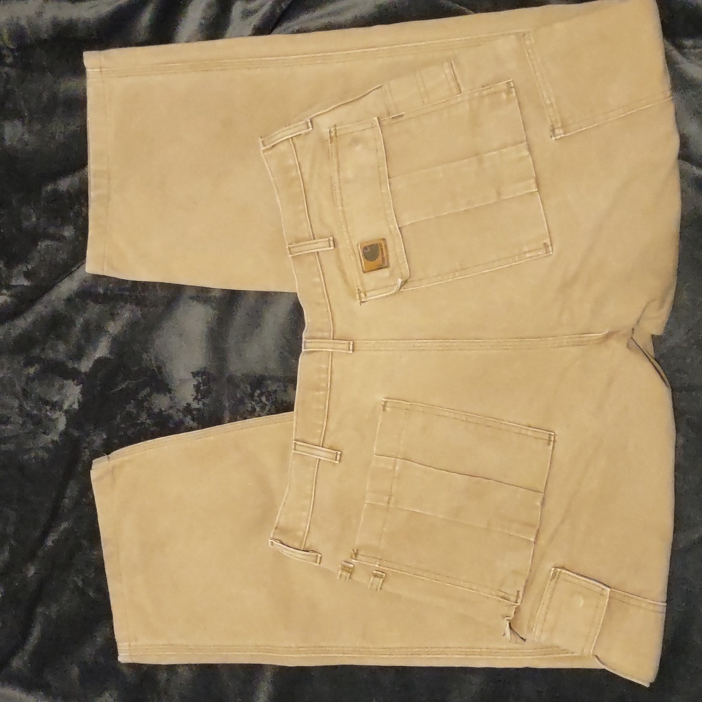 Men's Carhartt Tan Cargo Pants - Picture 2 of 7